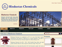 Tablet Screenshot of hindustanchemicals.com